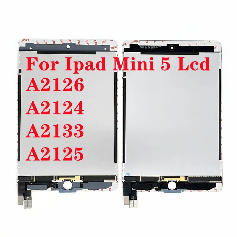 قطع غيار مجموعة لوحة محول الأرقام الأصلية بشاشة LCD تعمل باللمس لباد ميني 5 ، ميني 5 ، A2133 ، A2124 ، A2126