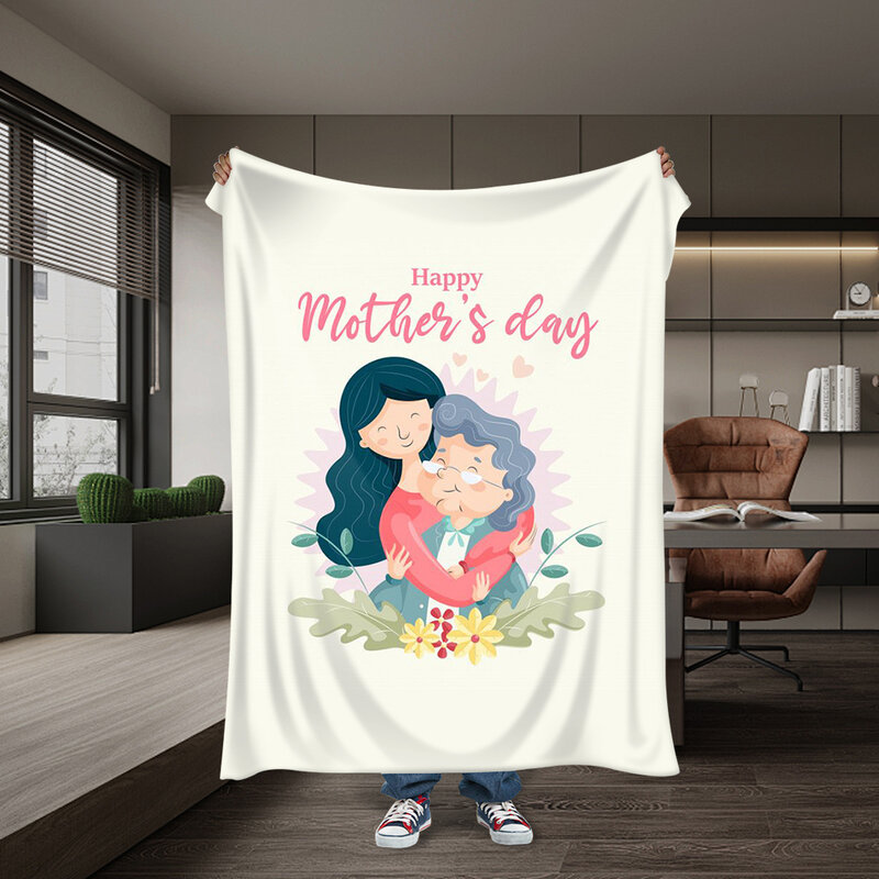 بطانية من الفانيلا تصنعها بنفسك مخصصة لعيد الأم ، صور شخصية ، هدية عيد الأم ، هدية عيد ميلاد