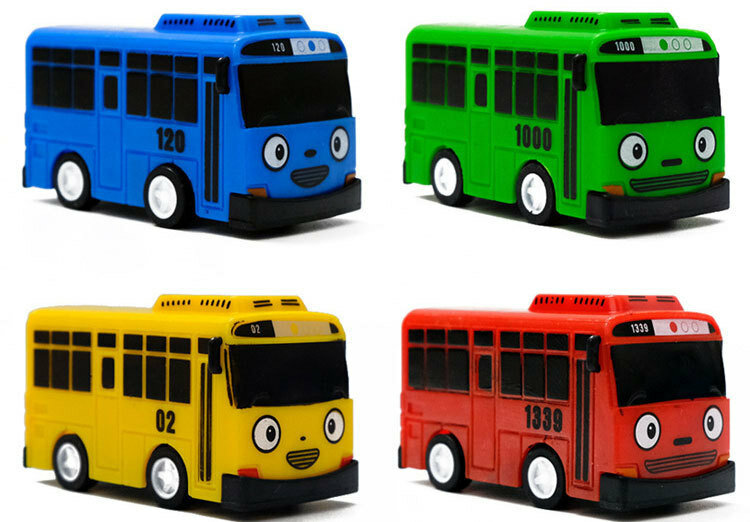 4 قطعة/المجموعة أنيمي تايو القليل حافلة التعليمية لعب الكرتون البسيطة البلاستيك التراجع حافلة سيارة نموذج لعب للأطفال هدايا عيد الميلاد
