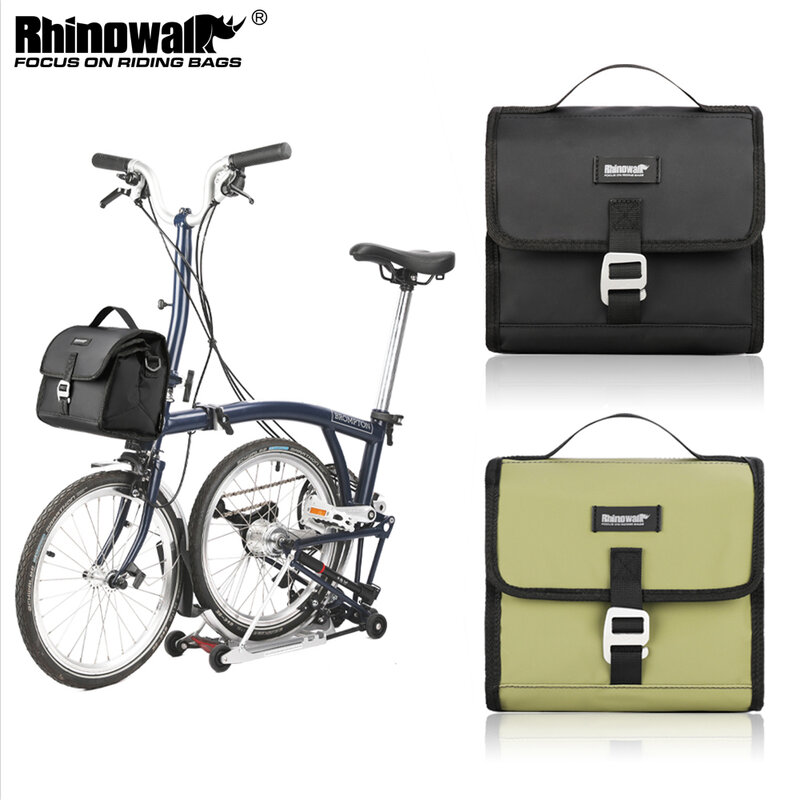 حقيبة مقود الدراجة رانوووك ، حقيبة كتف عازلة مضادة للماء ، حقيبة أمامية صغيرة فيلو للدراجة القابلة للطي من برومبتون ، قدرة عالية ، 4L-7L