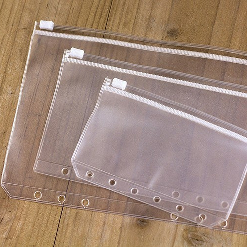 حقيبة ملف مجلد شفاف مع سحاب ، حافظة غطاء التخزين ، منظم الملفات ، حامل أوراق فضفاضة ، الحقيبة ، ملف الموثق ، وثيقة ، A5 ، A6 ، A7