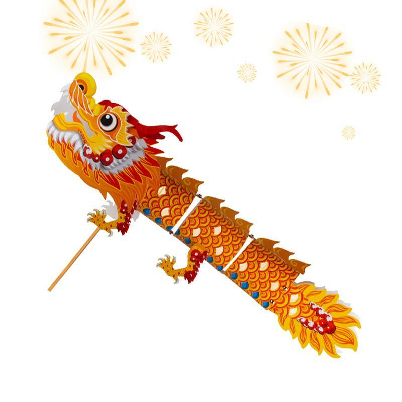 طقم فوانيس صينية دراجون راقصة يدوية الصنع ، تقليدية ، احتفالية ، احتفال ، العام الجديد