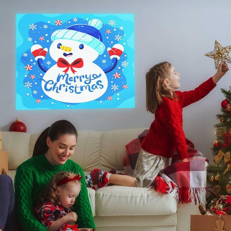 عيد الميلاد كشاف يدوي للأطفال ، سانتا كلوز ، شجرة عيد الميلاد ، ضوء العرض شريحة احتفالية