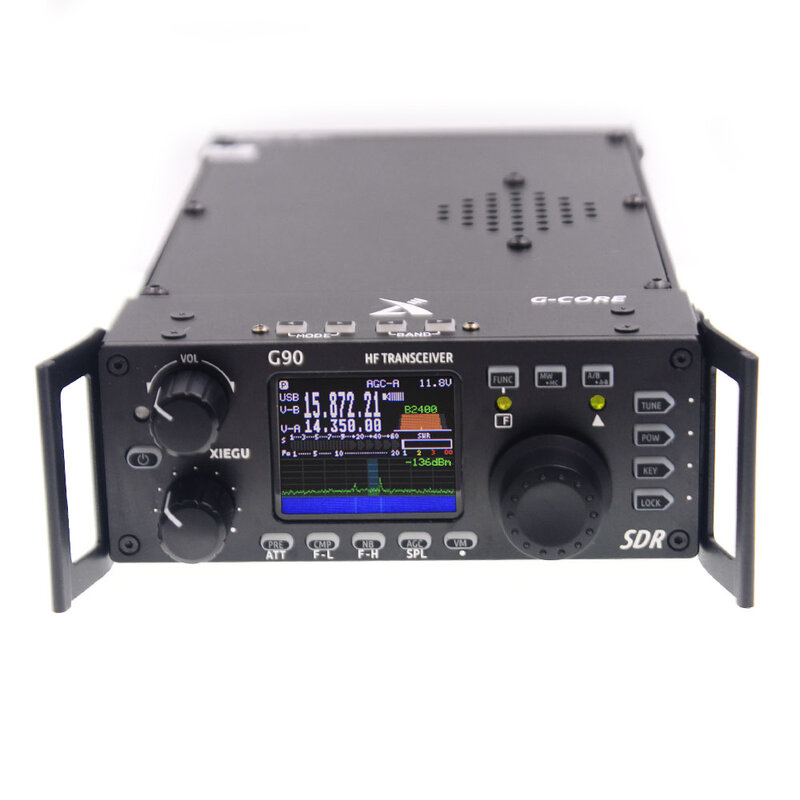 جديد XIEGU G90 0.5-30MHz في الهواء الطلق HF لاسلكي للهواة 20 واط SSB/CW/AM/FM هيكل SDR مع المدمج في السيارات هوائي موالف HF جهاز الإرسال والاستقبال