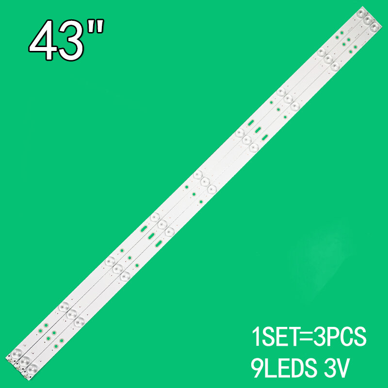 ل 830 مللي متر 3 قطعة x LED الخلفية شرائط 9-LEDs ل MS-L1143 V2 A3 114-117LM 3.0-3.2 فولت 19WR