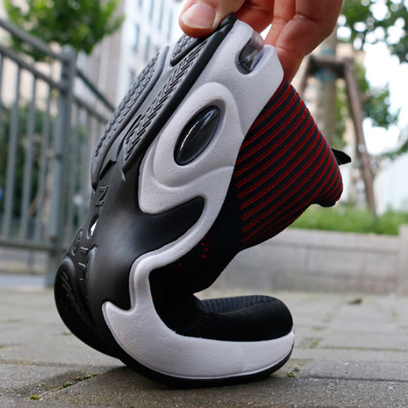 أحذية مفلكنة الذكور أحذية رياضية 2022 موضة الصيف الهواء شبكة تنفس أسافين أحذية رياضية للرجال حجم كبير erf56