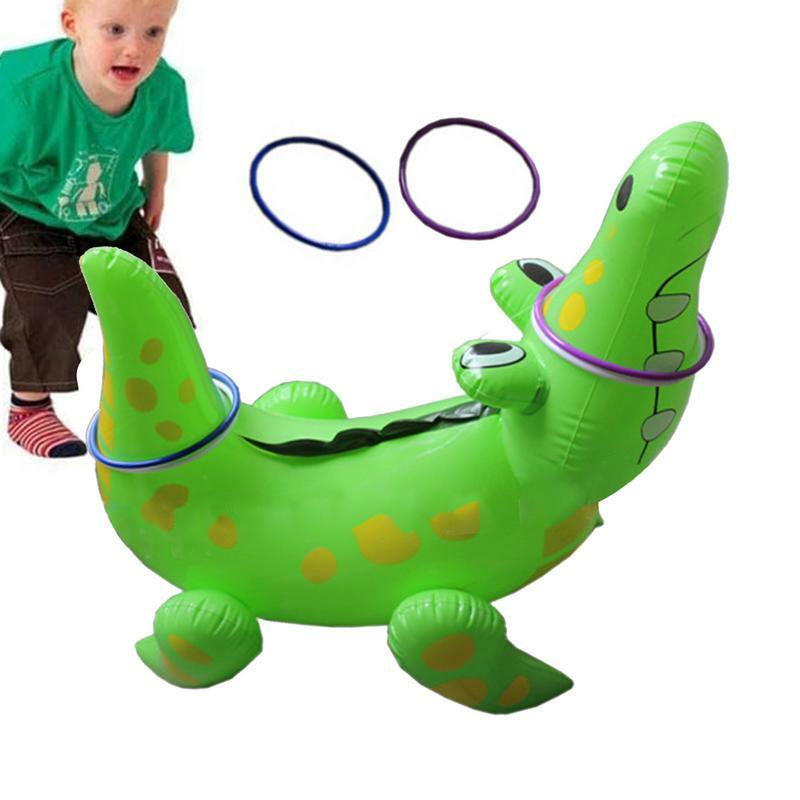 حلقة بركة التمساح المقاومة للتسرب ، لعبة رمي الدائرة ، لعبة تفاعلية بين الوالدين والطفل ، تطوير الذكاء