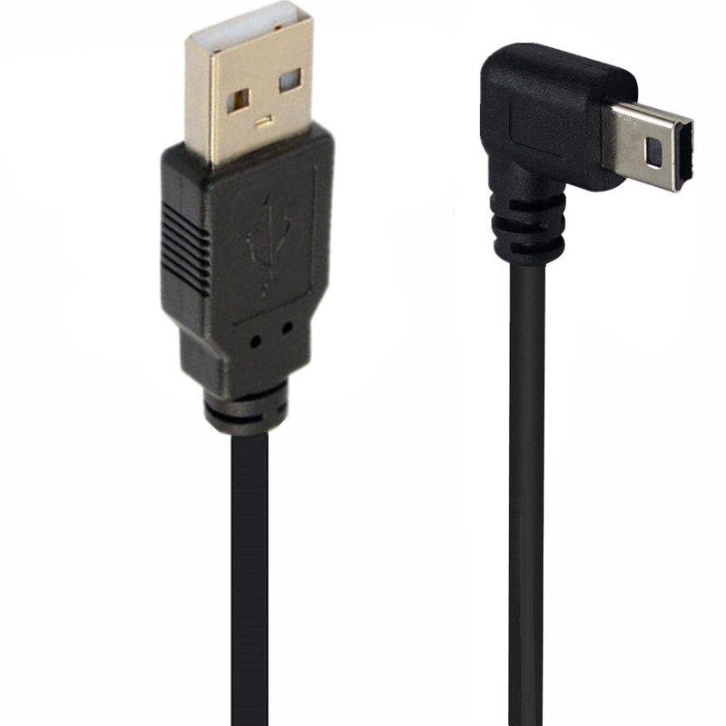 كابل USB 2.0 ذكر إلى USB صغير بزاوية 90 درجة أعلى من اليسار واليمين 0.25 متر 0.5 متر 1.5 متر 3 متر للكاميرا MP4 بيانات شحن الهاتف اللوحي