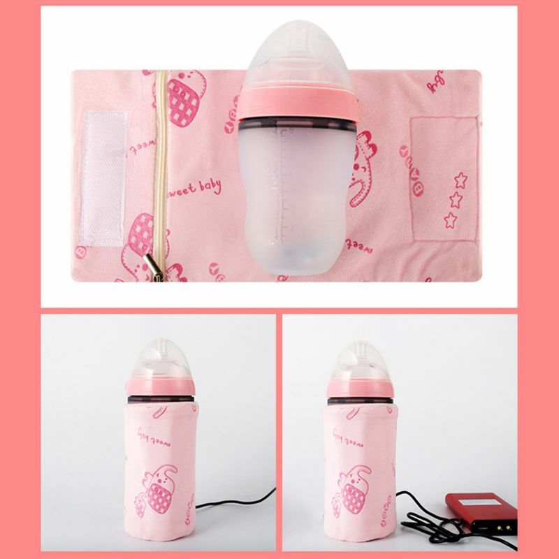 حقيبة حرارية لزجاجة الأطفال USB درجة حرارة ثابتة ذكية مطبوعة برسوم كارتونية لطيفة دروبشيب