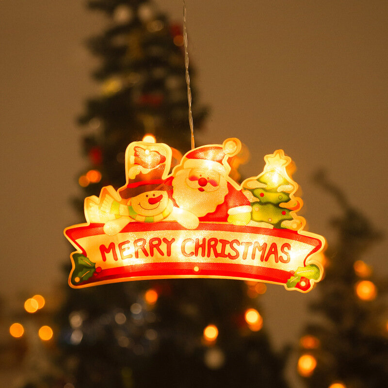 LED عيد الميلاد الديكور الساطع نجوم المشهد تصميم شفط الكؤوس أضواء ملونة عطلة زينة الإضاءة الزينة