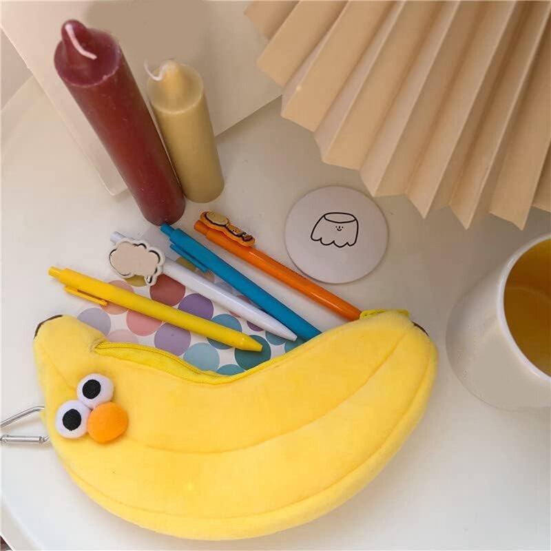 صندوق أقلام رصاص للطعام والفاكهة ، ملابس محشوة ، إبداعية مبتكرة ، محاكاة وجه مضحكة ، طابع الطعام والفاكهة
