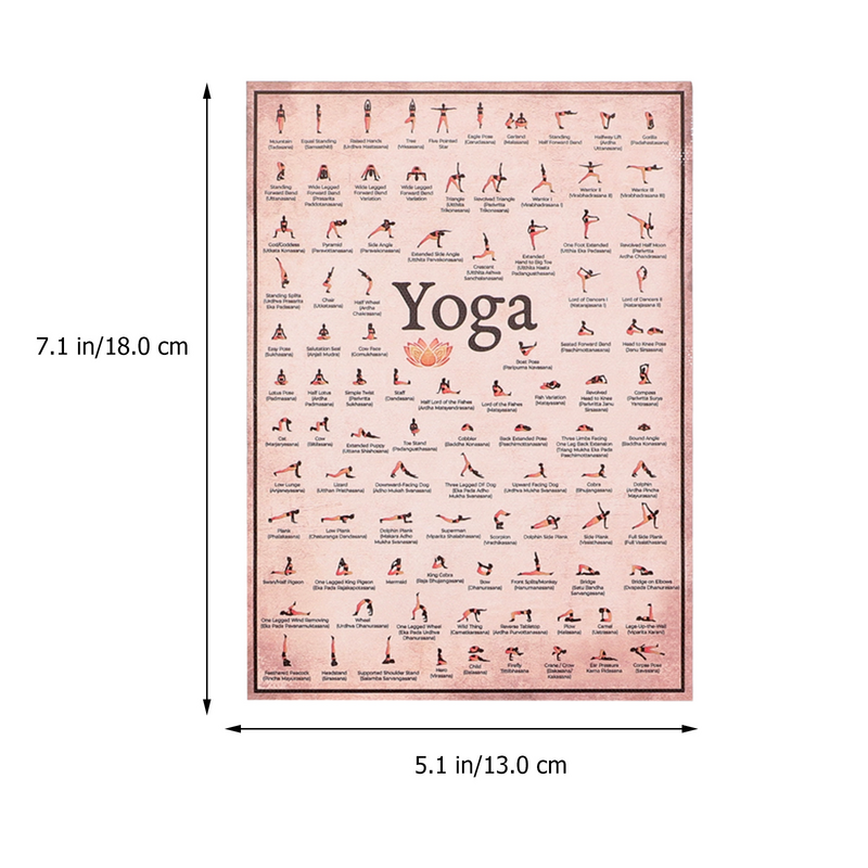 مخطط لطرح ملصق اليوغا ، صورة حائط قابلة للاستبدال ، ملصقات التمارين ، ديكور المكتب ، إكسسوارات عتيقة ، 6 *