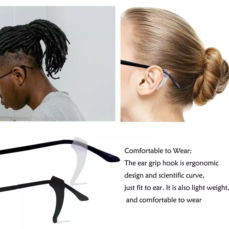 سيليكون الأذن هوك للنظارات الشمسية ، المضادة للانزلاق النظارات ، الساق الأكمام ، قوس السحابة ، اكسسوارات النظارات الشمسية ، المضادة للسقوط ، حامل النظارات ، 2 قطعة ، 40 قطعة