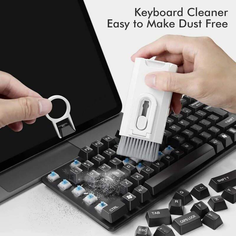 8 في 1 تنظيف عدة الكمبيوتر لوحة المفاتيح الأنظف فرشاة سماعات تنظيف القلم ل سماعة باد الهاتف تنظيف أدوات Keycap بولير