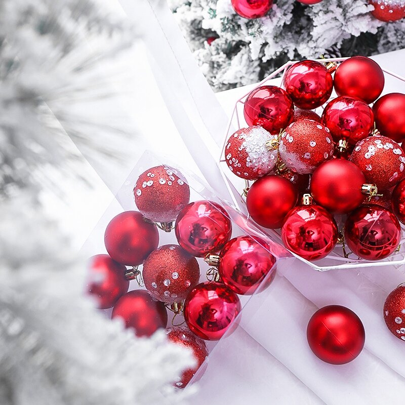الأرجواني عيد الميلاد الكرة الحلي ، زينة شجرة عيد الميلاد ، كرات معلقة للمنزل ديكور حفلة السنة الجديدة ، 2.36 "، 9 قطعة