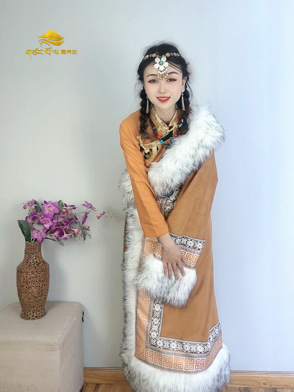 رداء التبت للنساء ، ملابس بنمط عرقي ، تصوير رحلة يوننان ، التقاط صور ، جديد