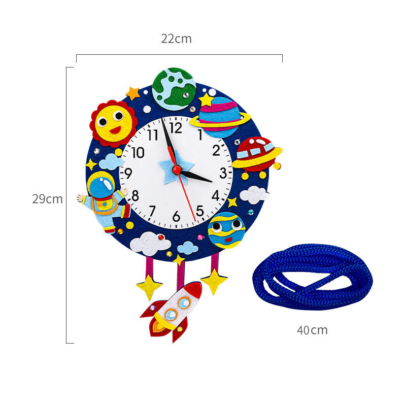 طفل ساعة يمكنك تصميم واجهتها بنفسك اللعب مونتيسوري الفنون الحرف ساعة دقيقة الثانية الأطفال الإدراك الساعات لعب للأطفال هدية في وقت مبكر مرحلة ما قبل المدرسة الهدايا
