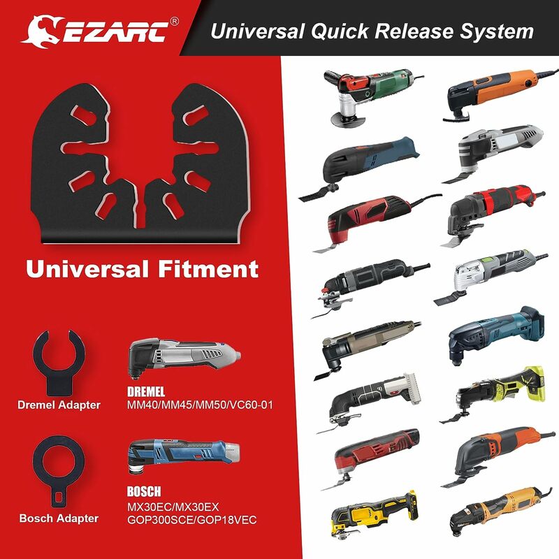 EZARC-تتأرجح متعددة أداة هوك سكين شفرة ، شفرات المنشار متعددة المهام لقطع المواد الناعمة ، القوباء المنطقية تسقيف ، السجاد البلاستيكية ، 3 قطعة