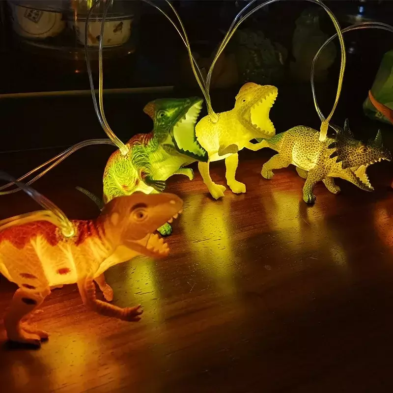 سلسلة ضوء ديناصور LED لتزيين غرفة الأطفال ، حيوان كرتون من المينا ، متنزه ، عيد الميلاد