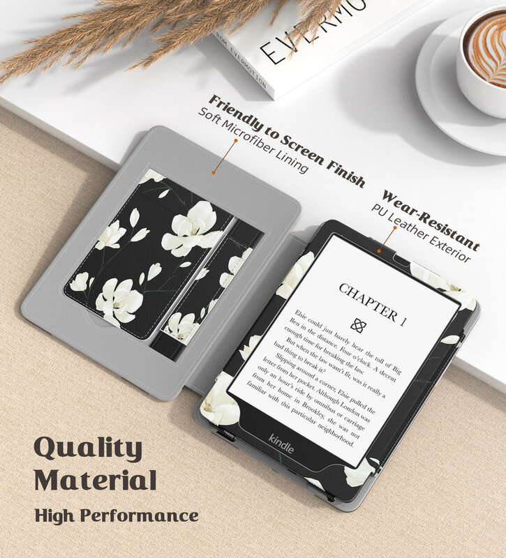 حافظة لهاتف 6.8 "Kindle Paperwhite (الجيل 11th-2021) و Kindle Paperwhite Signature Edition Shell غطاء مع الاستيقاظ التلقائي/النوم