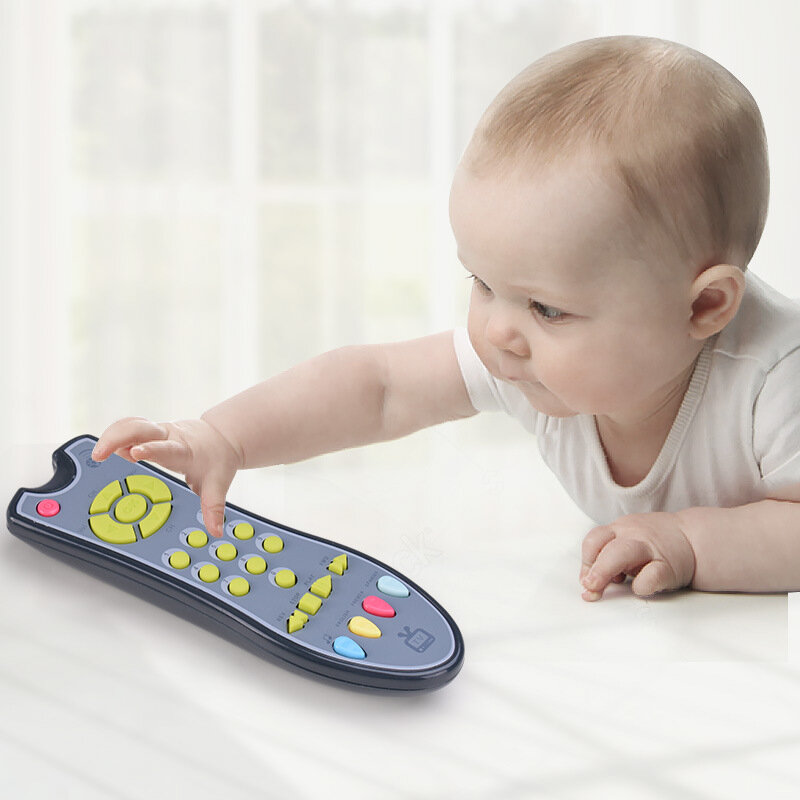 طفل محاكاة التلفزيون التحكم عن بعد الاطفال الموسيقية في وقت مبكر ألعاب تعليمية أرقام الكهربائية آلة التعلم هدايا لحديثي الولادة