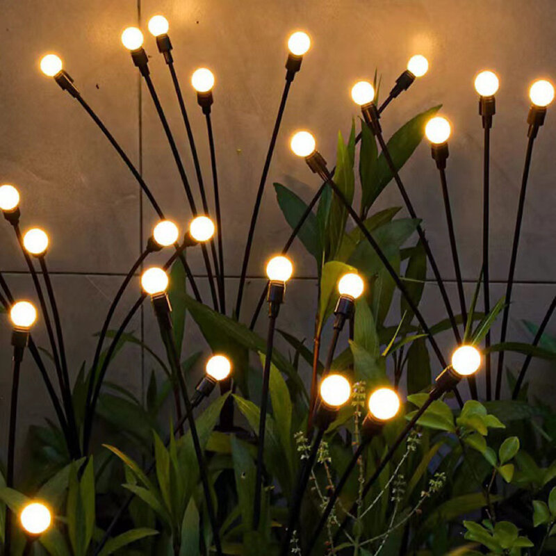 الطاقة الشمسية LED ضوء في الهواء الطلق المشهد أضواء الألعاب النارية اليراع حديقة ضوء مقاوم للماء ضوء الشمس أضواء عيد الميلاد حديقة الديكور
