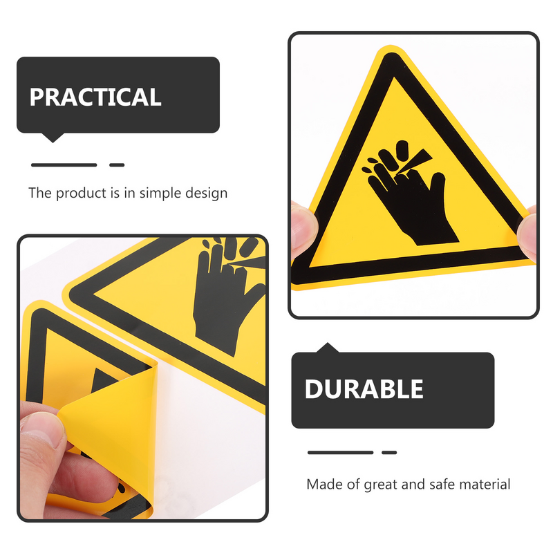 تحذير-نقطة قرصة إبقاء اليدين ملصقات علامة ، صائق آلة السلامة