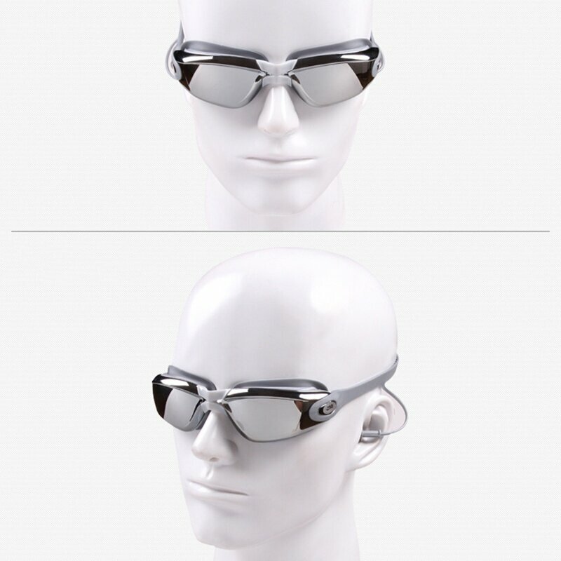 نظارات السباحة عالية الدقة المصنوعة من السيليكون للبالغين ، نظارات لقصر النظر ، نظارات مضادة للضباب مطلية بالكهرباء ، مخصصة ، درجة مختلفة للعين اليسرى واليمنى ، من-1.5 إلى-8.0