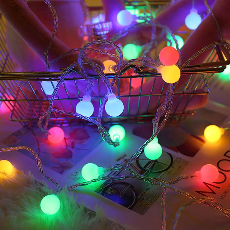 6 متر 10 متر الكرز الكرة LED أضواء جارلاند الجنية سلسلة بطارية/USB الطاقة الزفاف عيد الميلاد عطلة في الهواء الطلق غرفة جارلاند الديكور
