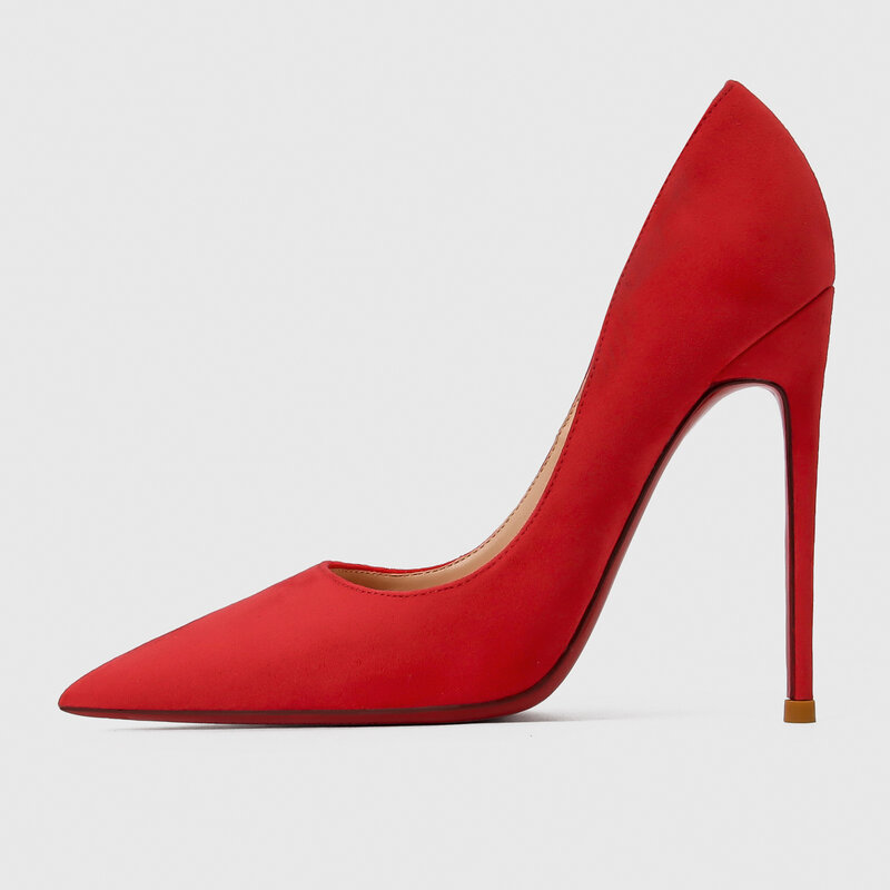 أحذية نسائية ماركة فاخرة الأحمر لامعة أسفل الكلاسيكية أشار تو مضخات مثير أنيقة النساء أحذية الزفاف العروس الأحذية