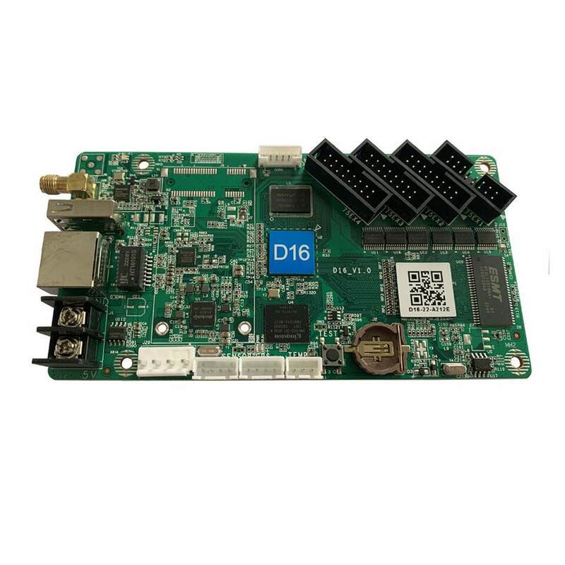 HD-D15 D16 تحكم Wifi Rj45 Usb بطاقة التحكم غير متزامن P1.25 P1.875 P3 P4 P5 P6 P10 Rgb كامل نقطة ملونة مصفوفة البواعث الضوئية شاشة