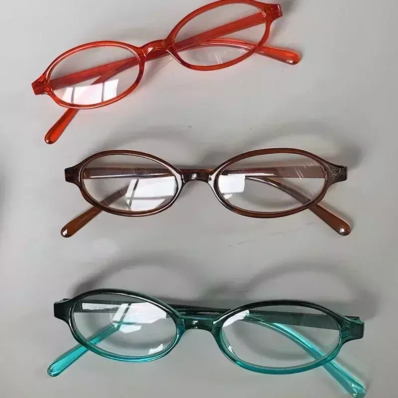 الأزرق والأخضر البيضاوي نظارات إطار صغير للنساء ، ومكافحة نظارات الضوء الأزرق ، والأزياء الرجعية ، Y2K نمط ، جديد ، 2023