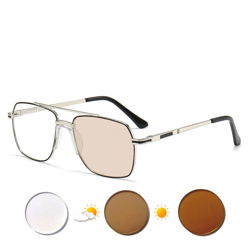 نظارات قصر النظر مخصصة بوصفة طبية-0.5 إلى-10 للرجال والنساء نظارات بإطار من خليط معدني عالي الجودة لقصر النظر F023