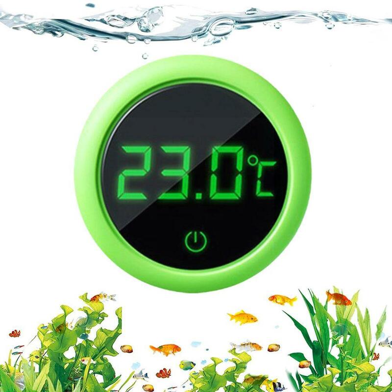 حوض للأسماك ميزان الحرارة حوض السمك قياس درجة حرارة المياه عالية الدقة داخل الرقمية الغوص درجة الحرارة خزان LED J7K9