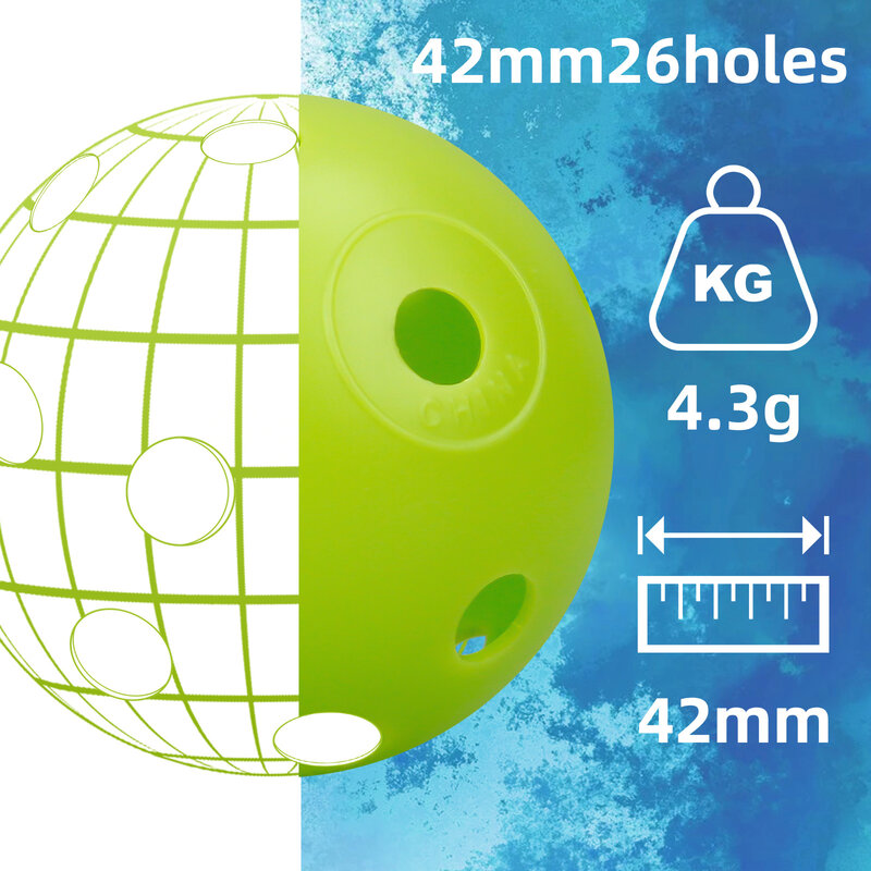 24 قطعة 42 مللي متر لون تدفق الهواء داخلي ممارسة كرات التدريب على الجولف بلاستيكية مثقبة