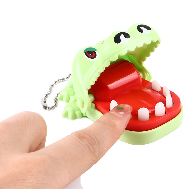 الإبداعية الصغيرة التمساح الفم مع المفاتيح ، عضة طبيب الأسنان ، الخرق لعبة الاصبع ، لعبة صعبة
