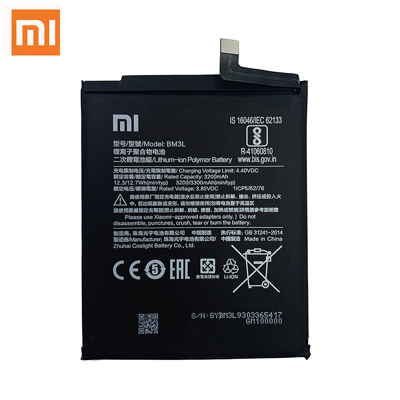 Xiao mi 100% الأصلي استبدال البطارية ل Xiao mi 9 MI9 M9 mi 9 Xiaomi9 BM3L الهاتف الحقيقي 3300 مللي أمبير استبدال Batteria
