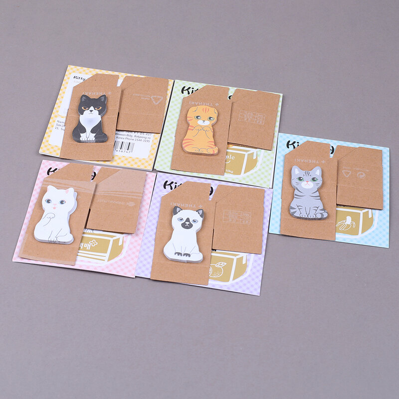 الكورية صندوق القط باو ملاحظات لاصقة تبويب ، لطيف Kawaii مذكرة صغيرة منصات ، آخر المفكرة ، مؤشر المرجعية ، القرطاسية اللوازم المدرسية للفتيات