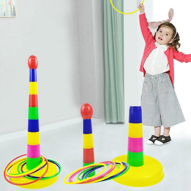 لعب الأطفال رمي ألعاب حلقة ألعاب رياضية في الهواء الطلق البلاستيك إرم خواتم الوالدين والطفل طبقات دائرة تفاعلية لعبة في وقت مبكر
