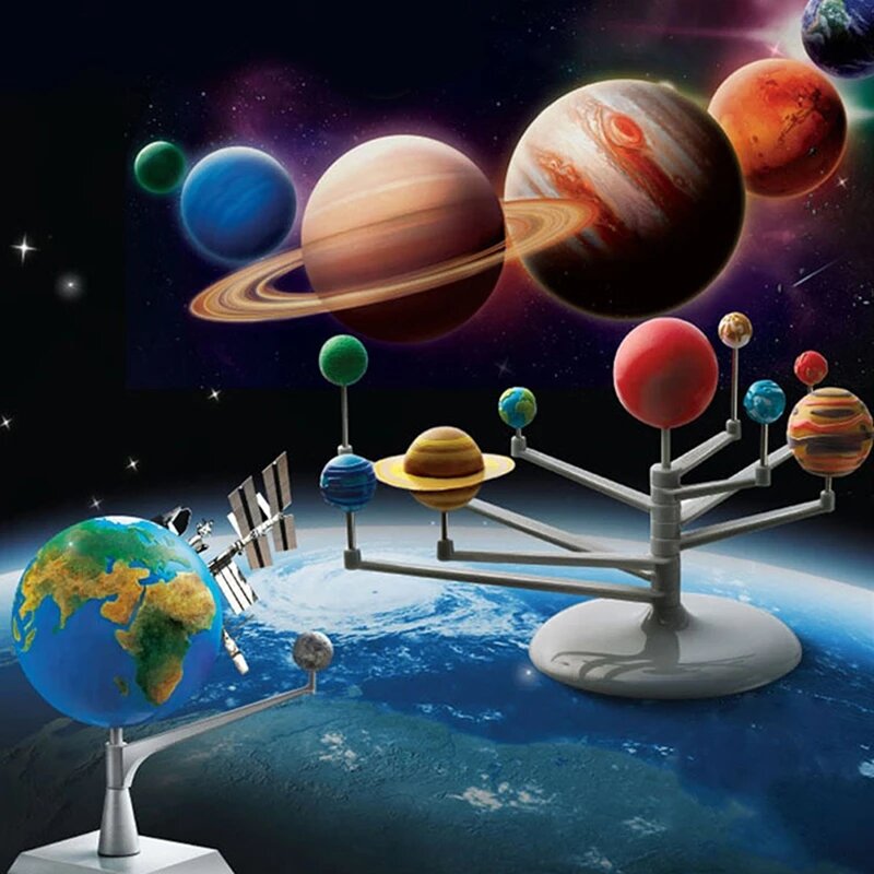 نموذج النظام الشمسي لتقوم بها بنفسك تجميع الكواكب نموذج مجموعة العلوم الاطفال الكواكب العلوم السماوية المدارة سلسلة الشمس لعبة التعليم نجمي