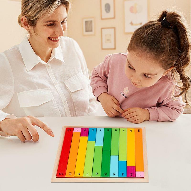 قضبان تعليم ألوان مونتيسوري للأطفال ، مجموعة ألعاب تعليمية مبتكرة للرياضيات ، أداة تعليمية ملونة ، تطوير مبكر