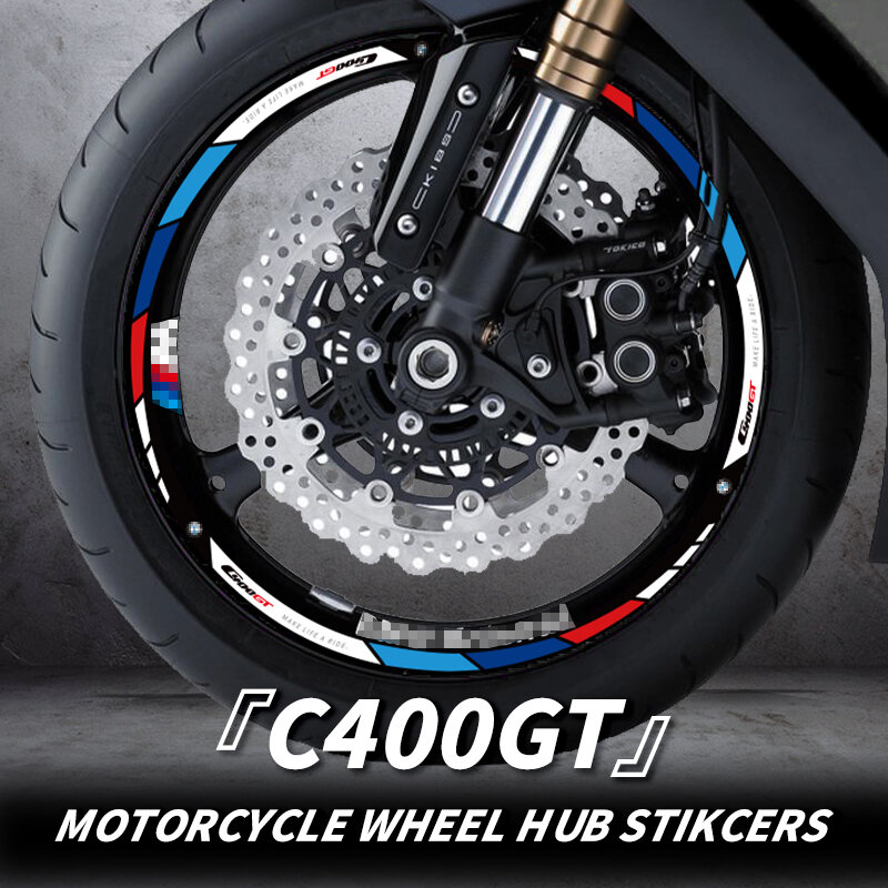 دراجة نارية محور العجلة تجديد والديكور ملصقات ، اكسسوارات الدراجة ، الشارات حافة عاكسة ، عالية الجودة ، وتستخدم لسيارات BMW C400GT