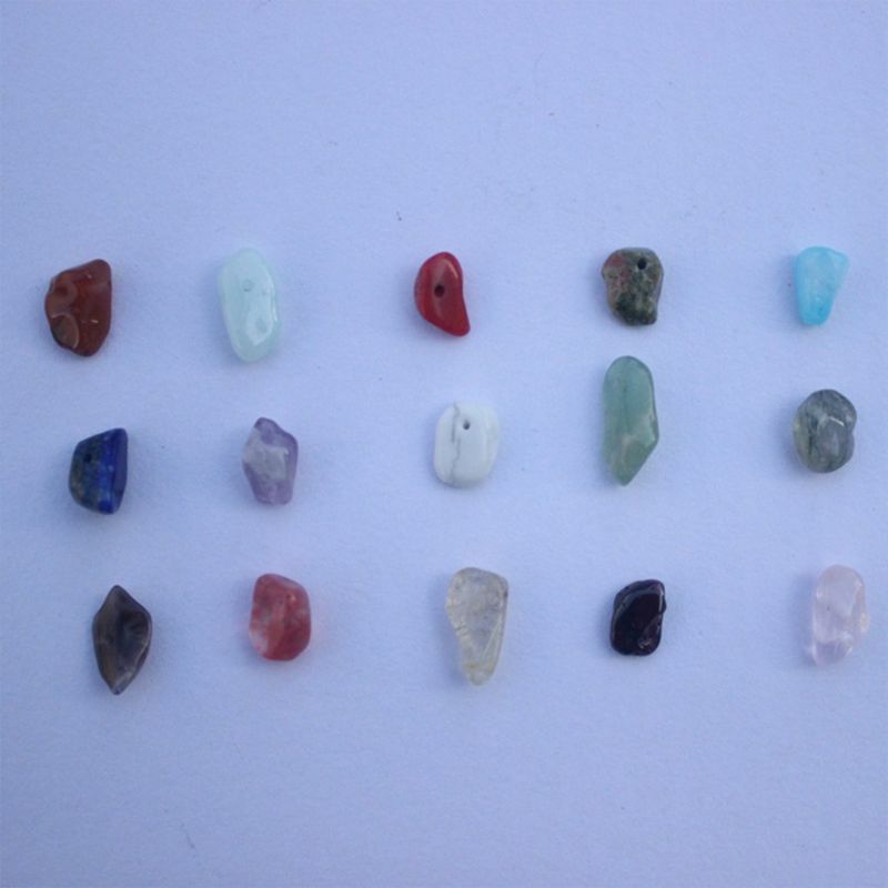 15 لون متنوع من الأحجار الكريمة الخرز غير النظامية شكل رقائق الطبيعية مجموعات DIY بها بنفسك الحرف أساور قلادة صنع المجوهرات