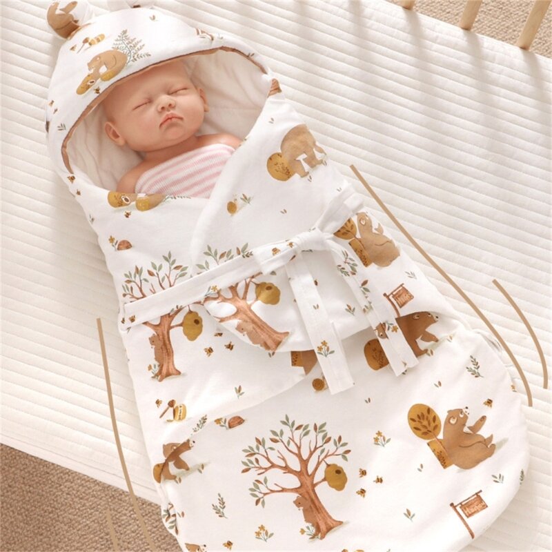 الطفل التقميط بطانية الوليد القطن التفاف لينة ودافئة الطفل كيس النوم ملابس الطفل بطانية خفيفة الوزن لحديثي الولادة