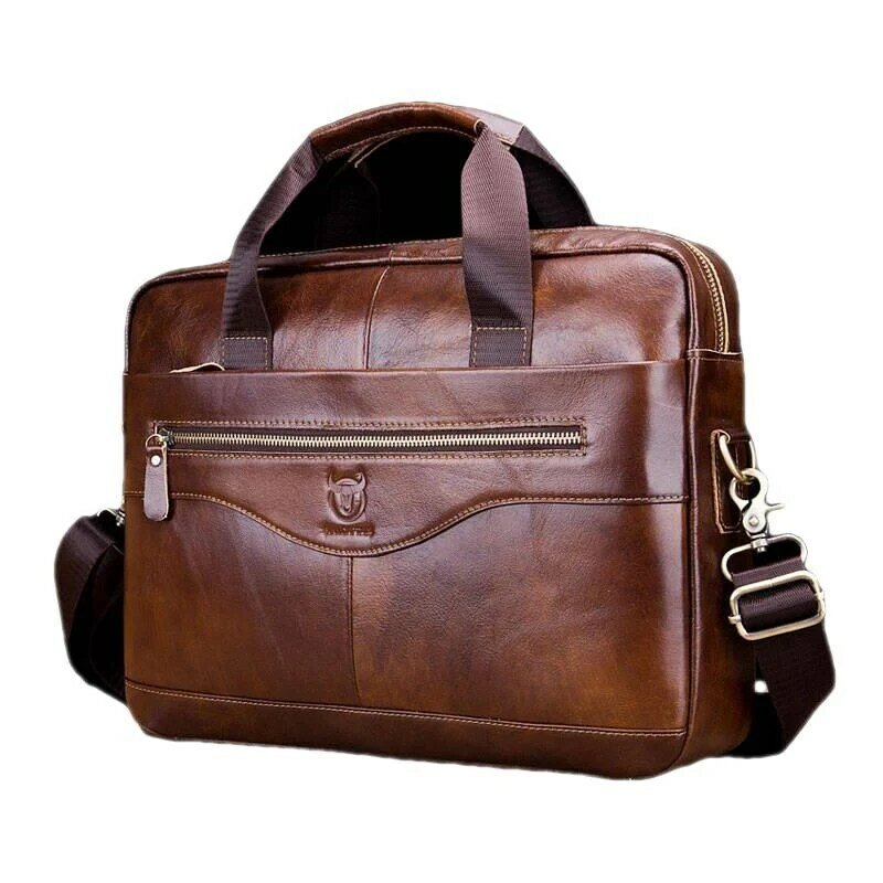 حقائب جلدية أصلية عتيقة للرجال ، حقيبة يد للأعمال المحمول ، حقيبة كروس عالية الجودة ، حقيبة كتف رجالي فاخرة