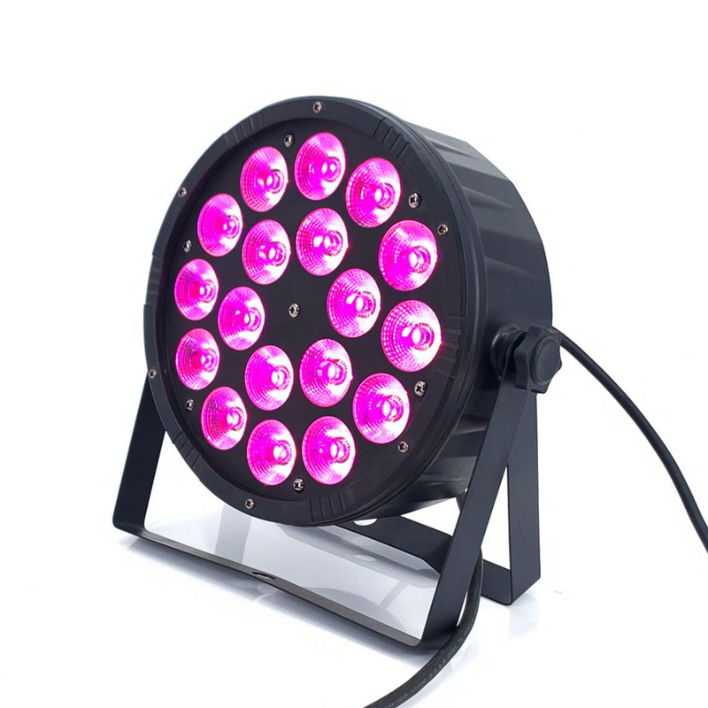 LED شقة SlimPar شعاع بقعة ضوء ، RGBWA الأشعة فوق البنفسجية ، 6 في 1 ، 18x18 واط ، DJ ، المرحلة ، Dmx
