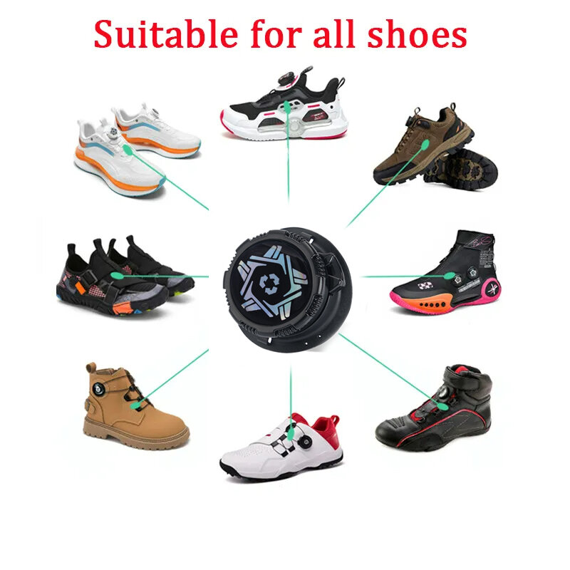 أسلاك معدنية دوارة خيوط الحذاء ، حبل مشبك التلقائي ، أحذية رياضية للأطفال والكبار ، لا ربط الحذاء ، سريعة قفل الحذاء ، 1 زوج