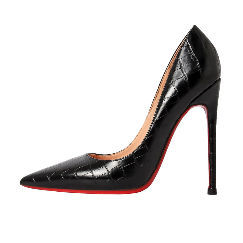 جديد 2022 للنساء أحذية عالية الكعب الأحمر لامعة قيعان ماركة مضخات مثير 8 سنتيمتر 10 سنتيمتر 12 سنتيمتر أشار تو حفلة موسيقية أحذية الزفاف زائد