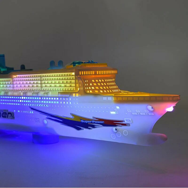 المحيط بطانة سفينة كروز قارب كهربائي لعبة البحرية اللعب وامض LED أضواء الأصوات الاطفال الطفل هدية عيد الميلاد التغييرات الاتجاهات