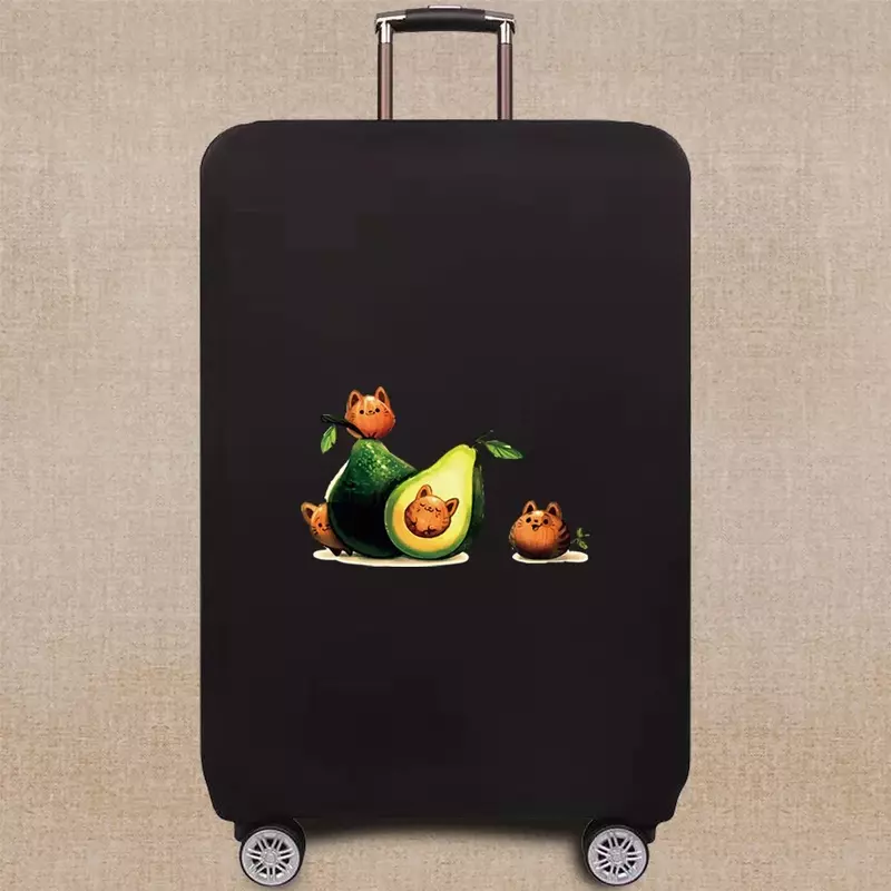 غطاء واقي للحقيبة ، أغطية حقيبة ، حقيبة سفر مرنة ، سلسلة طباعة الأفوكادو ، إكسسوارات السفر ، 18 بوصة إلى 32 بوصة